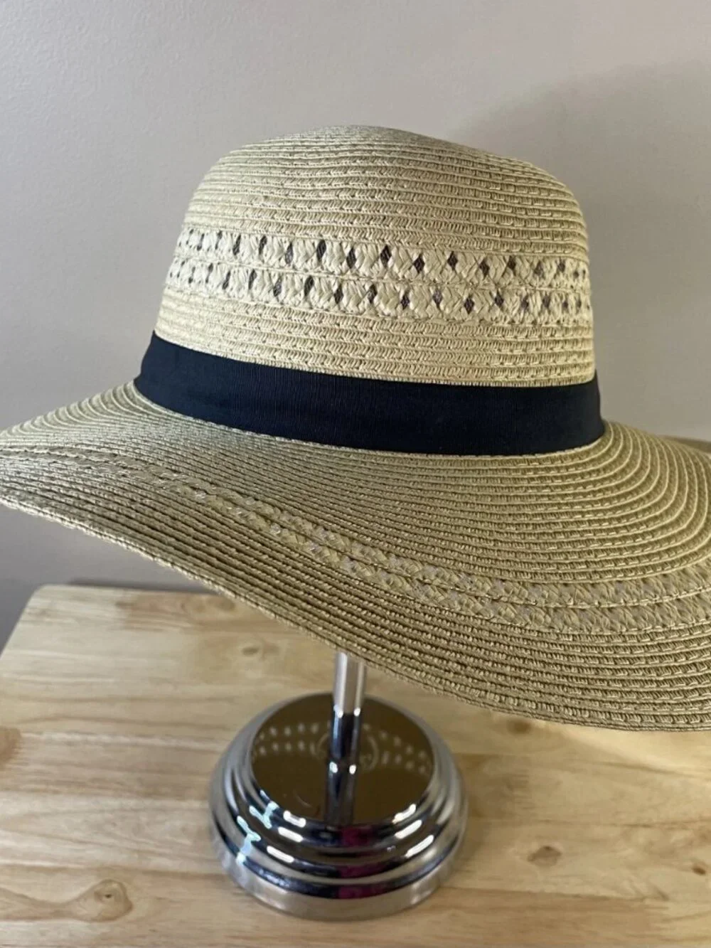 Wide Brim Woven Straw Sun Hat